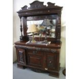 Late Victorian mahogany mirror back sideboard. (B.P. 21% + VAT)