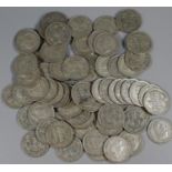 Collection of pre 1947 silver Half Crowns, 1940-1946. 70 approximately. (B.P. 21% + VAT)
