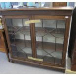 Early 20th century oak two door astragal glazed bookcase. (B.P. 21% + VAT)