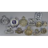 Bag of mainly police cap and other badges, one enamelled, named 'New South Wales Police Force',