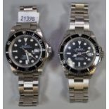 Two similar stainless steel automatic facsimile gents wristwatches. (B.P. 21% + VAT)