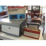 Bush Garrard travelling turn table, together with two vintage radios, Roberts, Bush TR130 and