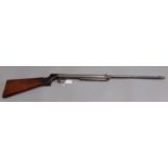 Vintage BSA break action air rifle, the wooden stock marked 'BSA'. Over 18s only. (B.P. 21% + VAT)