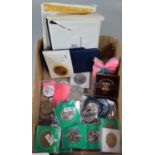 Box of assorted GB coinage, to include: Silver Jubilee crowns, Britain's first decimal coins,