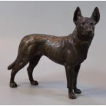 Bronze study of a standing German Shepherd or Alsatian. Unmarked, 15cm long approx. (B.P. 21% + VAT)