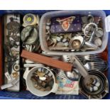 Collection of assorted items, to include: 1953 coronation tin, cannon, military knives, forks and