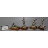 Set of four silver limited edition figures, to include: 'The Poacher', 'Squire', 'The Shot' and 'The