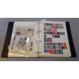 All World stamp collection in 'Hoffmann' binder and packet of loose stamps, two first day covers. (