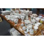 Four trays of Portmeirion pottery 'Botanic Garden' and other design items to include: vases, jugs,