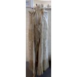 Good quality probably Edwardian silk cape with embroidered and fringe detail (probably made out of