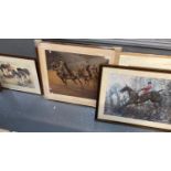 A group of assorted furnishing prints of dog and equine interest, to include: hounds, ponies, The