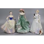 Three Royal Doulton bone china figurines, to include: 'Take me Home', 'Lisa' and 'Best Wishes'.