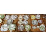 Five trays of china teaware to include: 11 trios; Paragon 'Bristol', Tuscan, Copeland Spode, Royal