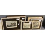 A group of 19th century framed topographical engravings all of Welsh interest, various. Framed. (