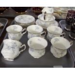 Tray of Paragon 'Brides Choice' design teaware to include: teacups and saucers, milk jug, sugar bowl