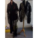 Two late 19th/early 20th Century black lace shawls. (2) (B.P. 21% + VAT)