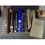 Box of books to include: 'Old England a Pictorial Museum' edited by Charles Knight, 'Encyclopedia of