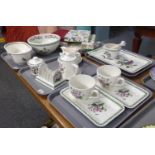 Five trays of Portmeirion pottery 'Botanic Garden' design items to include: mixing bowl, planter,