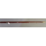 Mahogany and brass pacing stick. (B.P. 21% + VAT)