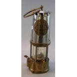 Unused Protector Lamp and Lighting Co. Ltd. type GR6S brass and aluminium Miners safety lamp. 24cm