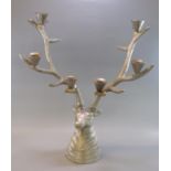 Six point stag's head candelabra. (B.P. 21% + VAT)