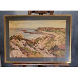 Will Evans (Welsh 1888-1957), Oxwich Bay, Gower, signed, watercolours. 45 x 68cm approx. Framed