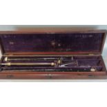 Scarce 19th Century walking stick Air Cane, in its original fitted mahogany box, with pump and
