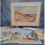 Will Evans (Welsh 1888-1957), a group of assorted watercolours to include: still life studies,