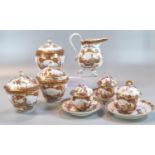 Late 19th/early 20th century Meissen porcelain topographical ten piece tea set, all with lidded