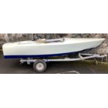 1960's/70's 'Delta' aluminium two seater power boat. Bare hull, restored and well finished,