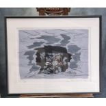 Ceri Richards (Welsh 1903-1971), abstract study, short limited edition print no. 39/50, signed in
