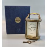 20th Century brass oval cased presentation carriage clock by Garrard & Co Ltd, 112 Regent's