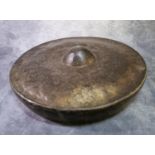 Cast bronze 'Pimple' gong of plain form. 48cm diameter 8cm high approx. (B.P. 21% + VAT)