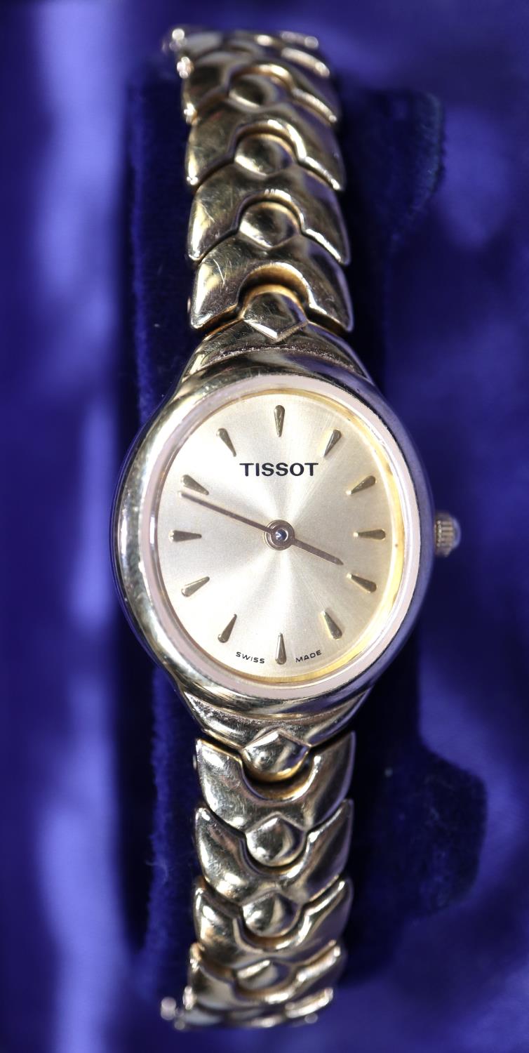 Tissot lady's gold plated wristwatch, appearing in original box, with original receipt. (B.P. - Image 2 of 2