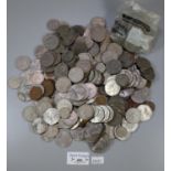 Large collection of GB mainly Queen Elizabeth II silver coinage; 50p, 10p, 5p etc. (B.P. 21% + VAT)