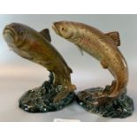 Two Beswick 1032 trouts, both on naturalistic bases. (2) (B.P. 21% + VAT)