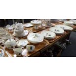Three trays of J & G Meakin English china dinner and teaware to include: various plates, oval