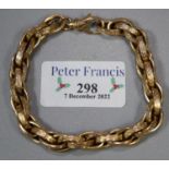 9ct gold Victorian design engraved multi-link bracelet. 16.6g approx. (B.P. 21% + VAT)