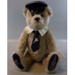 Modern Steiff teddy bear 'Captain Mach-the Concorde Bear', grey, 33cm approx, in original box. (B.P.