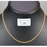 9ct gold curb link chain necklace. 16.9g approx. (B.P. 21% + VAT)