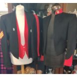 A Royal Engineers Staff Sergeant's short dress jacket, waistcoat and trousers. Together with a