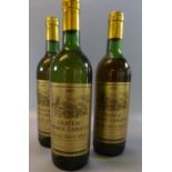 Case of nine French white wine bottles, 'Chateau Prince Larquey, Entre-Deux-Mers' 1977, 73cl. (9) (