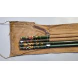 A group of four unusual warden's long wooden wands (possibly University or Masonic or