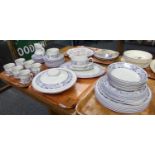 Three trays of Royal Doulton English fine china 'Oakdene' design items to include: bowls, plates,