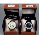 Two modern L.A Banus wristwatches in original leather finish boxes. (2) (B.P. 21% + VAT)