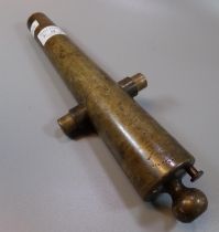 Early 20th century bronze breech loading San Roy yacht signal cannon marked 'L T Snow ,the Strong