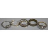 Group of assorted silver and other rings. (B.P. 21% + VAT)