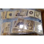 Cartes de Visite/Victorian photographs, large collection in box. All in plastic pages. (1380) (B.