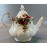 Royal Albert 'Old Country Roses' bone china teapot. (B.P. 21% + VAT)