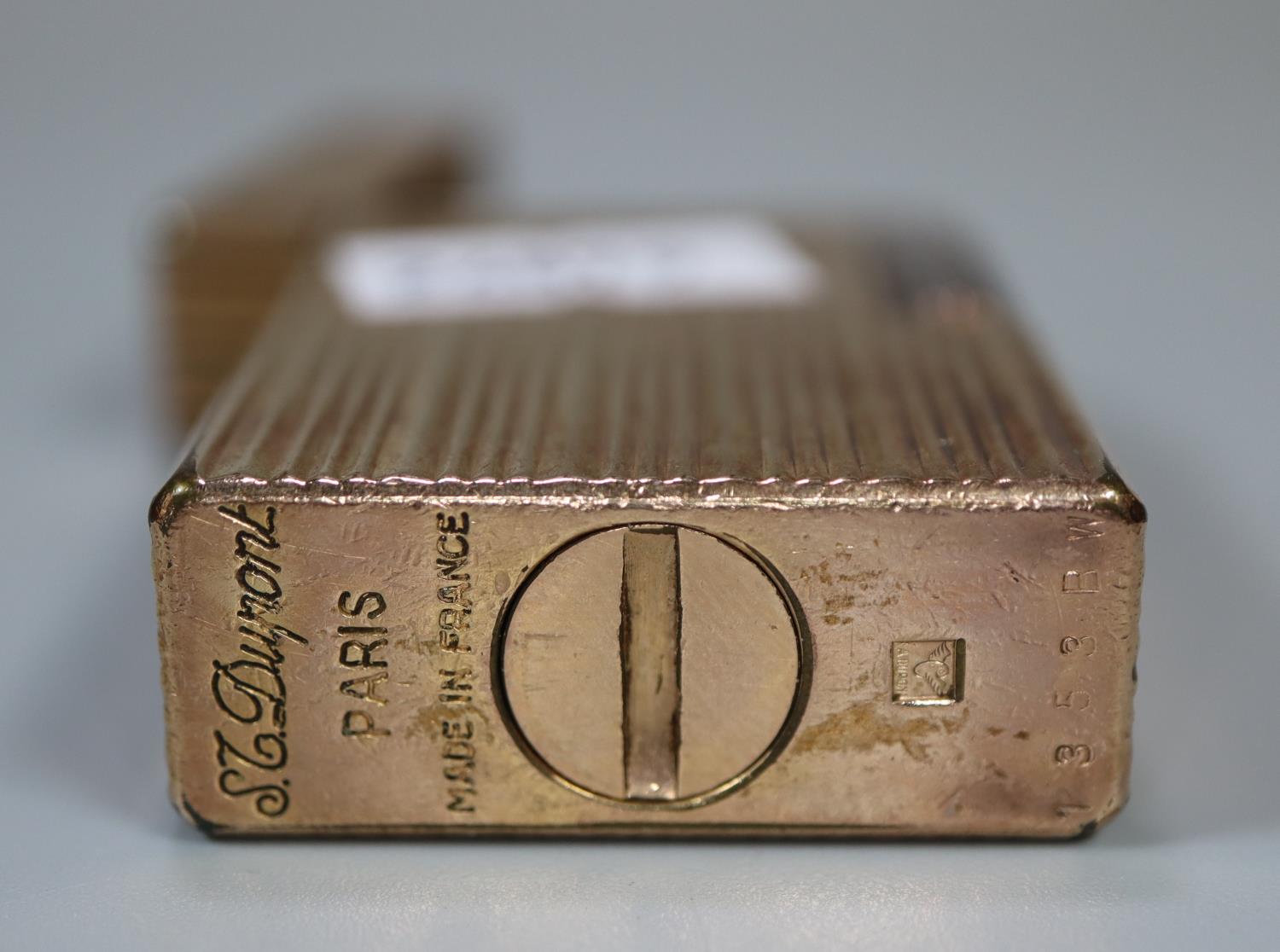 Vintage gold plated St Dupont of Paris lighter in original box. (B.P. 21% + VAT) Gas lighter, - Image 4 of 4